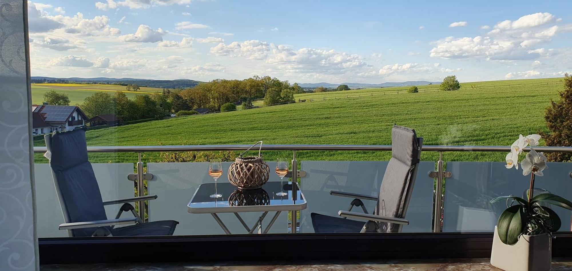 Ferienwohnung Landblick Homberg  Bagian luar foto